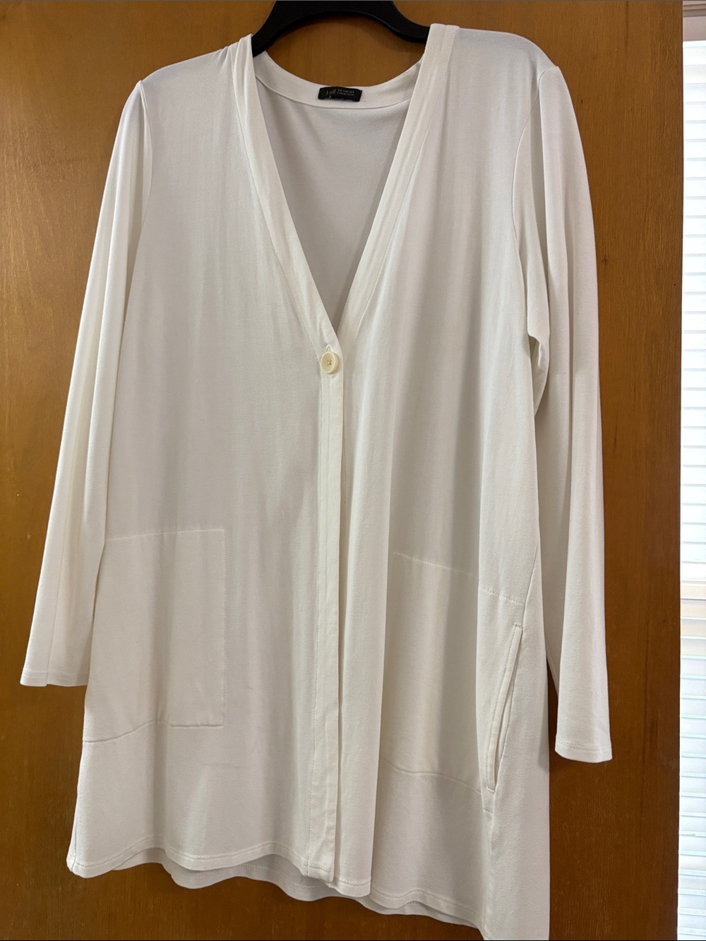 J. Jill Cream Lightweight Open Cardigan